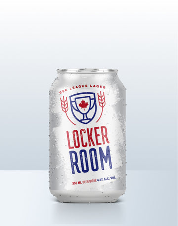 355ml can of Locker Room lager