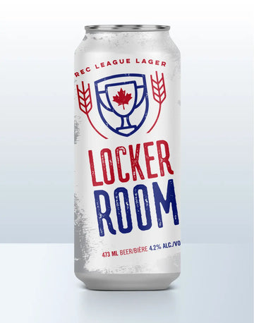 433ml can of Locker Room lager